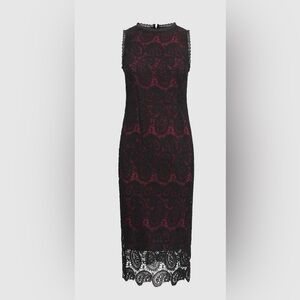 Melanie Lyne Satin and Lace Dress